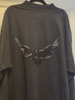 YZY NWOT Navy Oversized Long Sleeve Tee with  Dove Logo Size Large